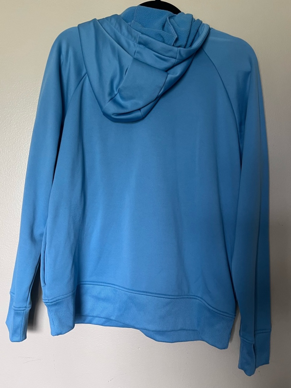 Under Armour Blue Hooded Sweatshirt with White Logo - Picture 2 of 3